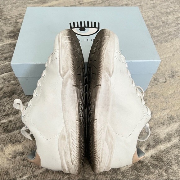 Chiara Ferragni Eye Fly Classic Lace Up Sneaker in White - Picture 13 of 13